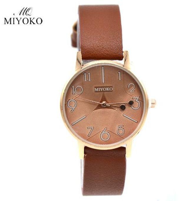 Miyoko Miyoko Leather Women Watch - Multicolor