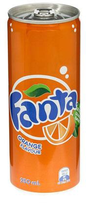 Fanta Orange Soft Drink Slim Can - 250ml