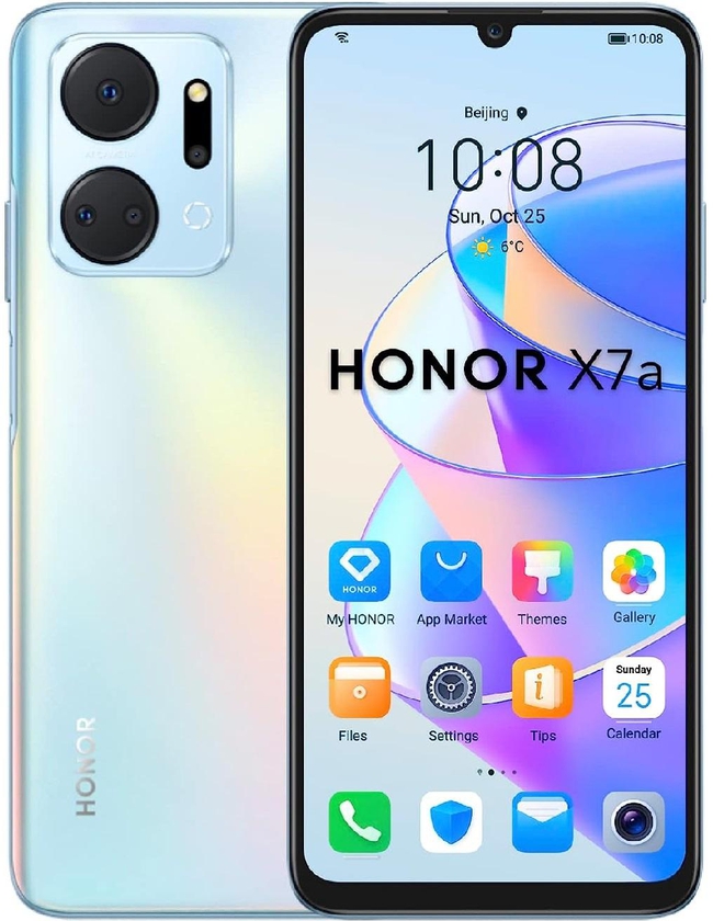 HONOR X7a Mobile Phone 4 Ram +2 Ram Turbo Storage 128 GB Titanium Silver