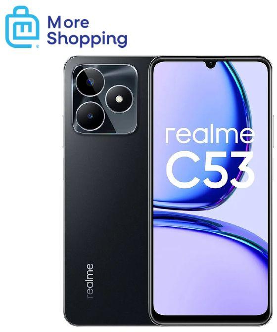 realme هاتف ريلمي C53 ثنائي الشريحة بذاكرة سعة 128 جيجابايت وذاكرة رام سعة 6 جيجابايت ويدعم تقنية 4G LTE - لون أسود قوي