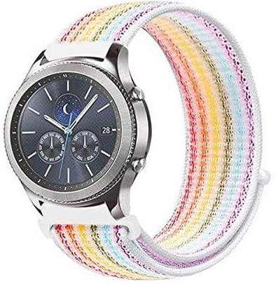 Canvas Woven Nylon Sport Watchwrist Band and for Samsung Galaxy Watch 46mm - Multi Colors