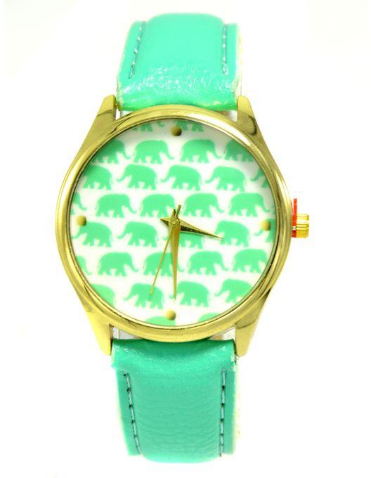 Leather Watch - For Women - Turquoise