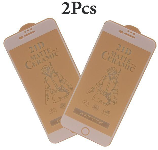 Flexible Matte Ceramics Screen Protector For iPhone 6 Plus & iPhone 7 Plus & iPhone 8 Plus - Two Pieces