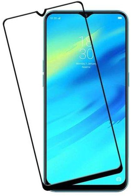 StraTG StraTG Oppo Realme 5 Glass Screen Protector - Crystal Clear Protection for Your Smartphone Display - Black Frame