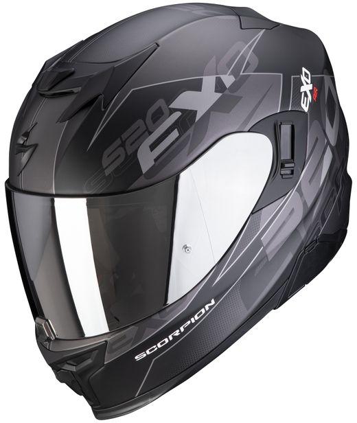 Scorpion EXO-520 Evo Air Cover Full Face Helmet - Matte Black/Silver