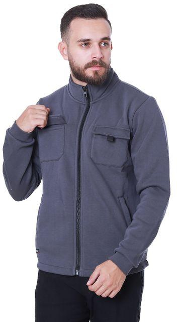 Activ Lead Grey Plain Lightweight Jacket with Double Badge Pockets