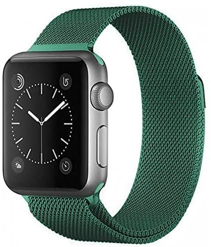 For Apple Watch 1 Size 38mm Light Stainless Steel Milanese Loop Band from Smart Stuff - Green