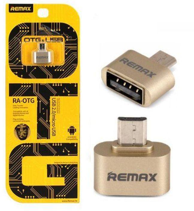 Remax Ra-Otg Otg Micro To Usb Adapter For Mobile Phones - Gold