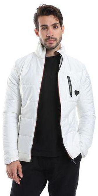 White Rabbit Quilted Pattern Long Sleeves Jacket - White