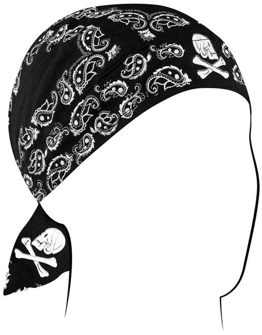 Zanheadgear Flydanna® Cotton Skull Paisley Black