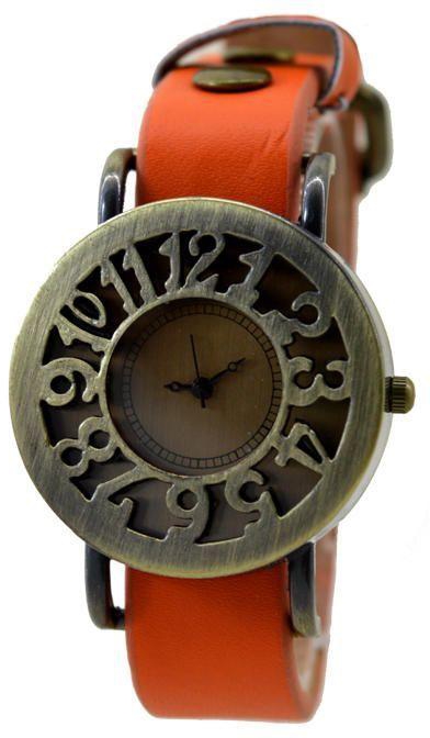 Leather Watch - Orange