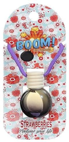 Boom Car Air Freshener, Strawberry - Black