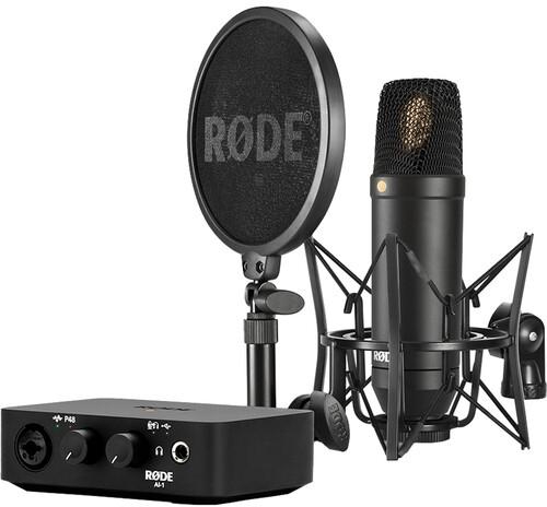 Rode Complete Studio Kit with AI-1 Audio Interface, NT1 Microphone, SM6 Shockmount, and XLR Cable