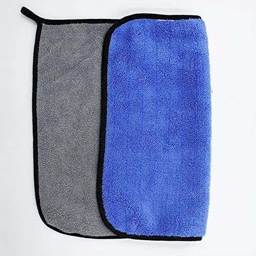 Double face microfiber towel bule and gray - 40