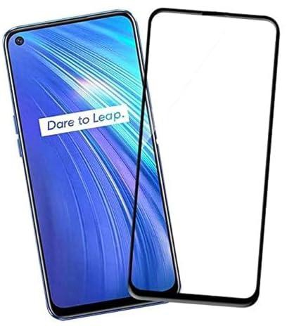 Adpo Glass 9D Full Covered Tempered Screen Protector With Black Edges For Realme 6 - Transparent