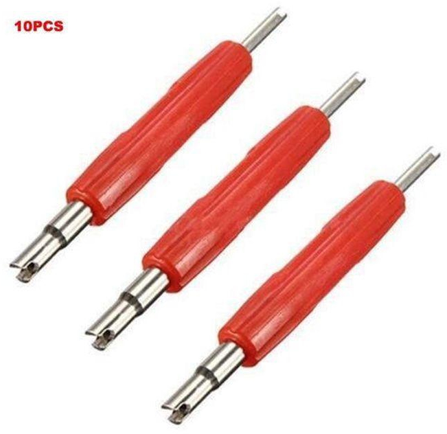 2 Way Screw Driver Car Tire Valve Core Wrench Removal – 10PCS