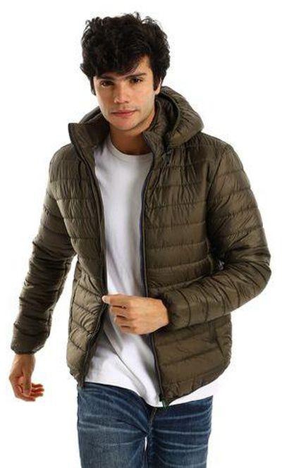 White Rabbit Solid Bomber Men Jacket - Olive