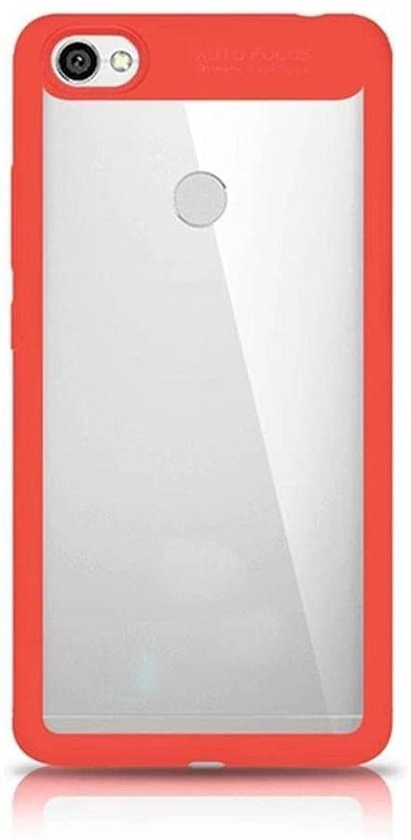 Autofocus Flexible Slim Fit Case Cover For Xiaomi Redmi Note 5A - Clear/Red