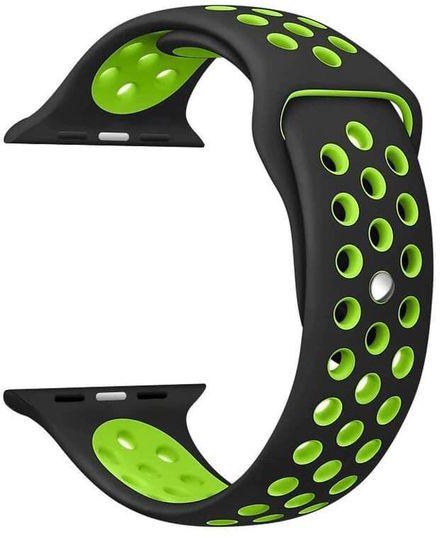 Silicon Watch Strap - Black & Green