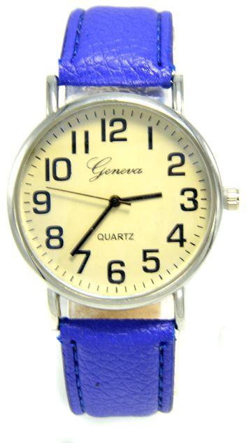 Geneva Leather Watch - For Women - Blue