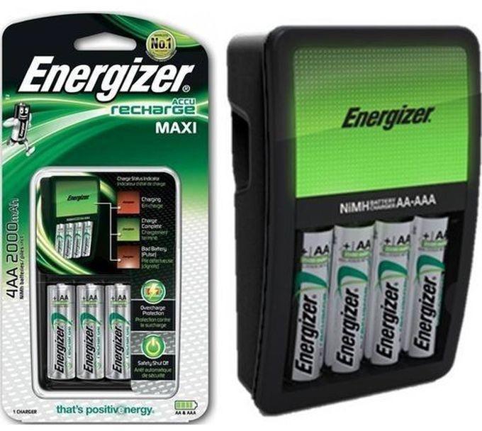 Energizer Accu Recharge Battery Charger Batteries - AA - 4 Pcs