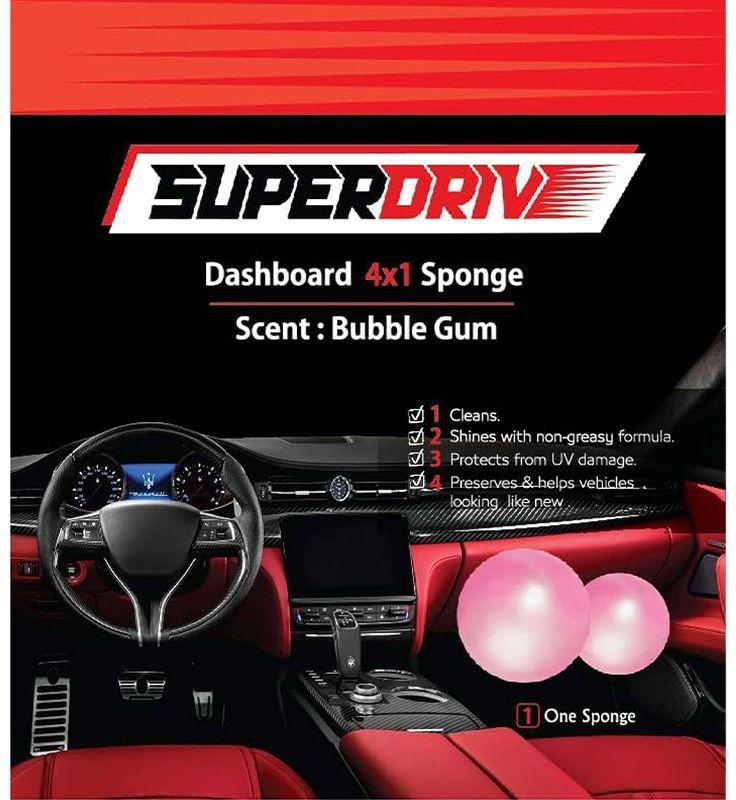 Superdrive Dashboard 4*1 Sponge with Bubble Gum Scent