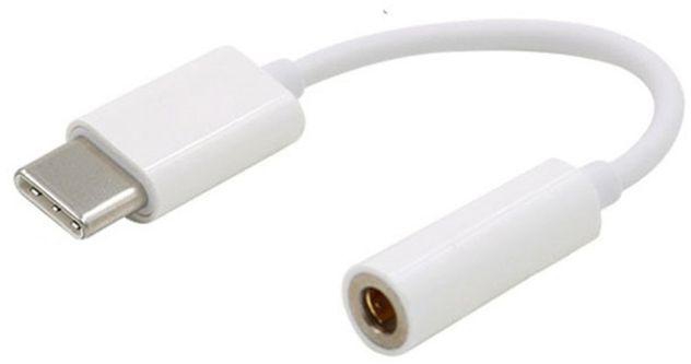 USB Type-C Male To 3.5mm Jack Female USBC Type C To 3.5 Headphone for Letv white