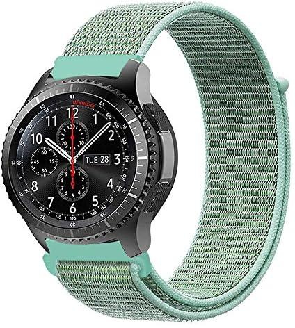 Comfort Canvas Woven Nylon Sport Watchwrist Band and for Samsung Galaxy Watch 46mm - Marine Light Green