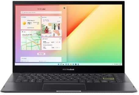 لاب توب اسوس فيفو بوك 14 فليب (انتل كور i5-1135G7 الجيل 11 - ذاكرة RAM سعة 8 جيجا - هارد SSD سعة 512 جيجا - كارت شاشة انتل ايرس اكس - شاشة لمس FHD مقاس 14 - ويندوز 11 - اسود) TP470EA-EC005W
