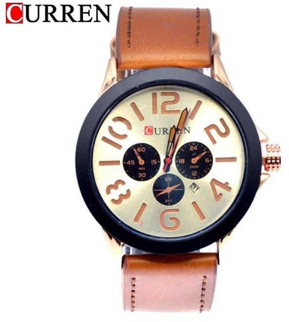 Curren CURREN C182 Leather Men Wristwatch-multicolor