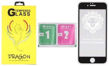 Anti-Fingerprint 5D Glass Screen Protector For Apple Iphone 6 أسود/شفاف