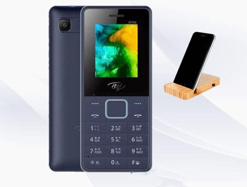 Itel It2160 - 1.77-inch Dual SIM Mobile Phone - Dark Blue + Free Mobile Holder