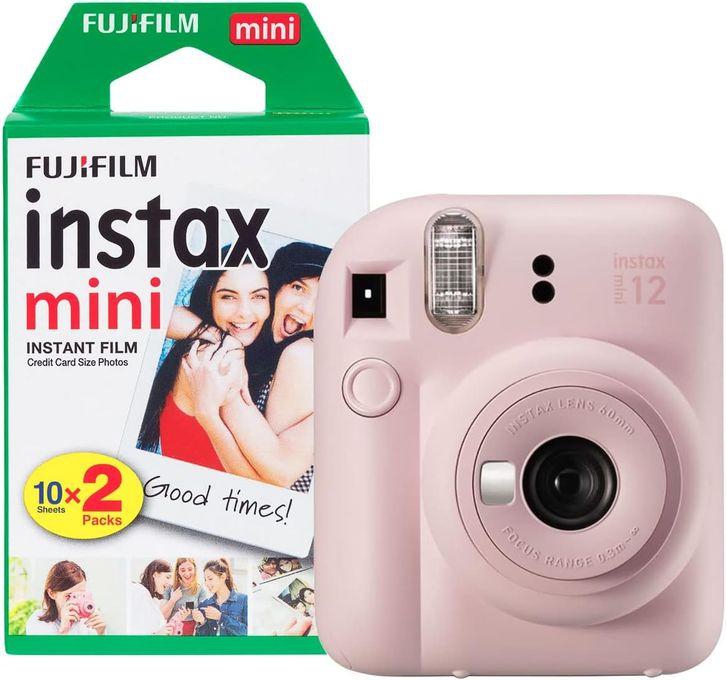 Fujifilm Instax Mini 12 Instant Camera with 20 Shot Film Pack - Blossom Pink