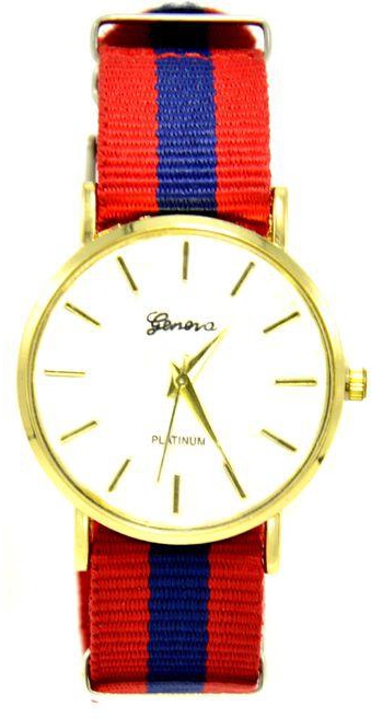 Geneva NMW-BRE Military Wristwatch - Red/Blue