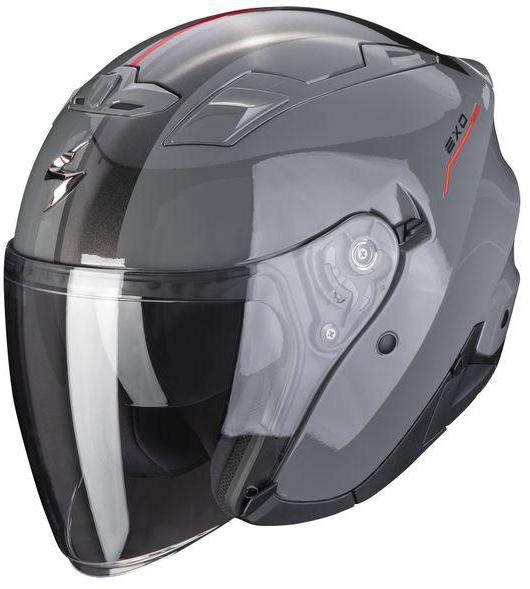 Scorpion EXO-230 SR Open Face Helmet - Cement Grey/Red