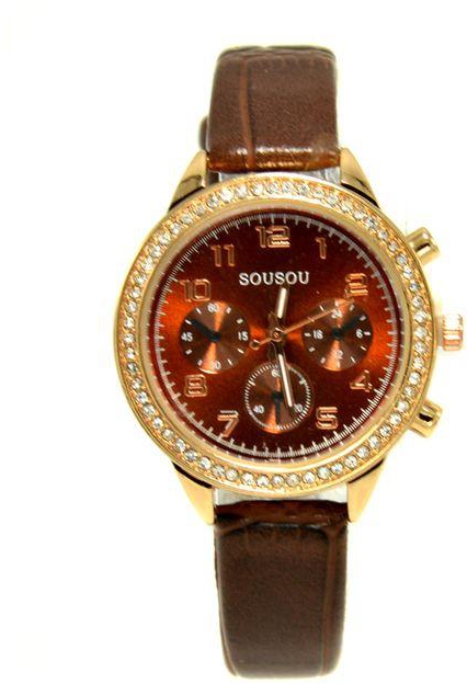 SWW-BR Leather Watch - For Women - Brown