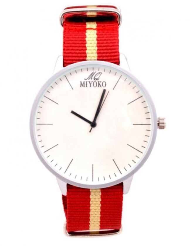 Miyoko MQ553 Nylon Military Watch - Red/White