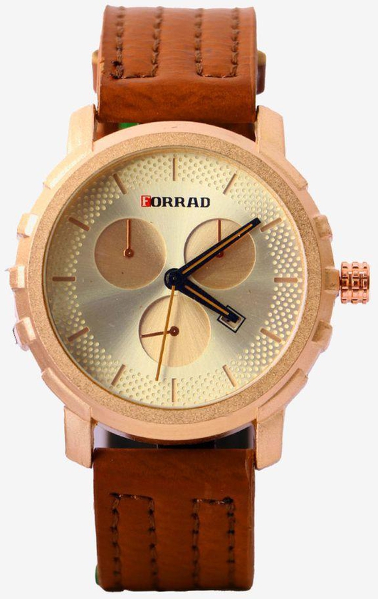 FORRAD Men Leather Casual Wristwatch