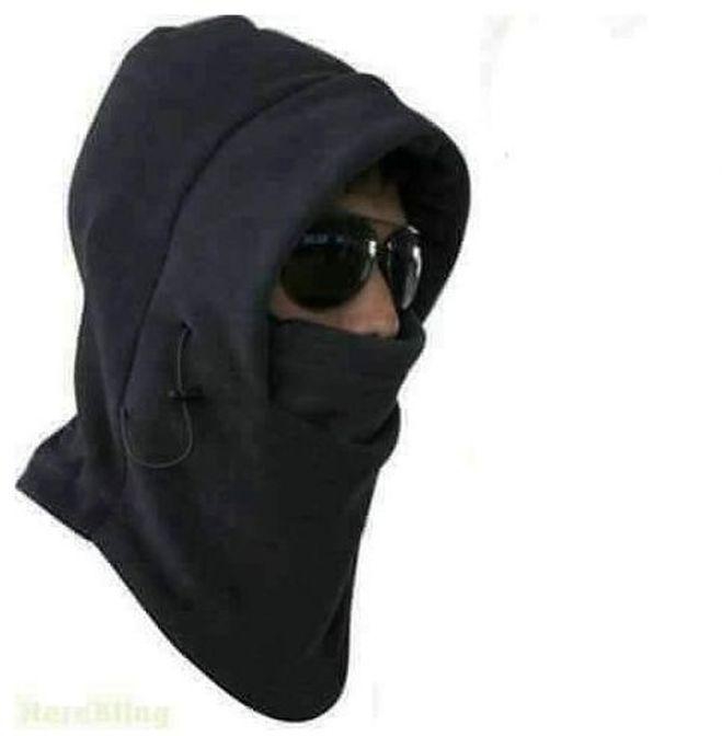 Solid Bike Face Mask - Black