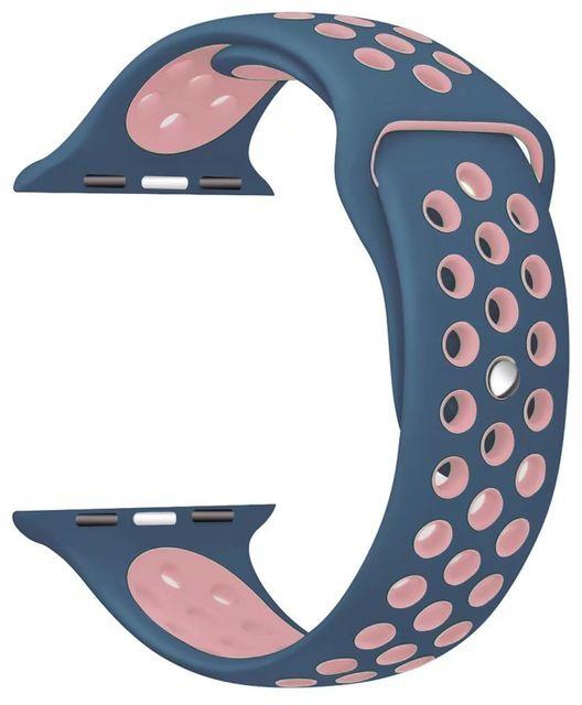 Silicon Watch Strap - Pink & Navy Blue