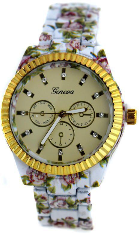 Geneva Stainless Steel Watch - White