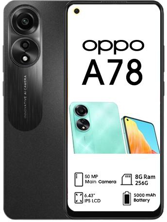 Oppo A78 Dual Sim - (256GB), 8GB Ram, 4G