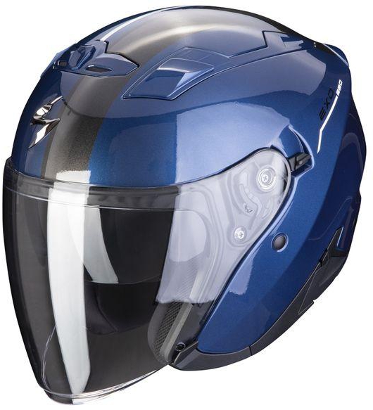 Scorpion EXO-230 SR Open Face Helmet - Dark Blue/White