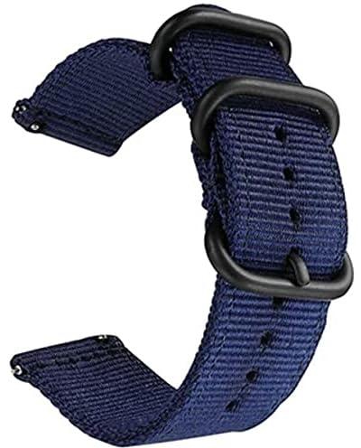 VPG 22mm Canvas Nylon Strap For Huawei GT 2 46 Blue