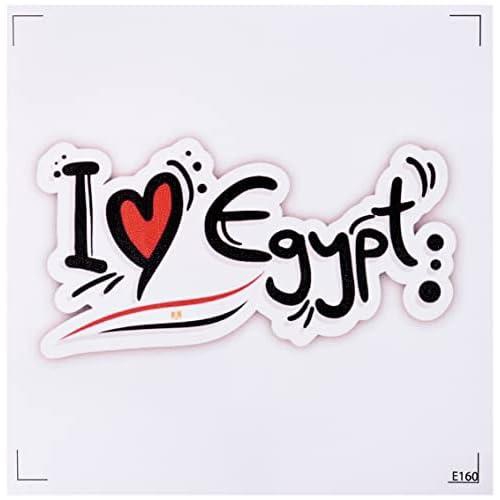 Solo e160 i love egypt car sticker, 15x15 cm - multi color