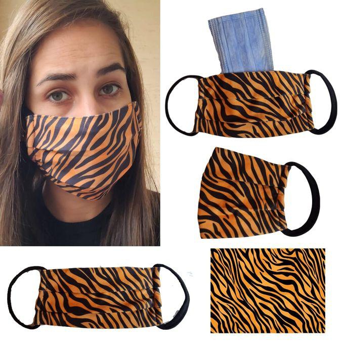 aZeeZ Tiger Women Face Mask - 3 Layers + 5 SMS Filter