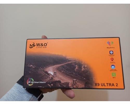 ساعة ذكية X9 Ultra 2 Series 9 IPS شاشة 2.2 بوصة - بوصلة - بلوتوث V5.2-2 أشرطة سيليكون ونايلون - أكسجين الدم والضغط ومراقبة معدل ضربات القلب أحدث إصدار