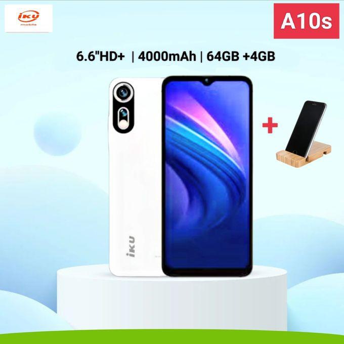 Iku Iku A10s Dual Camera -64GB - 4GB RAM - 4G - Ultra white + Free Mobile Holder