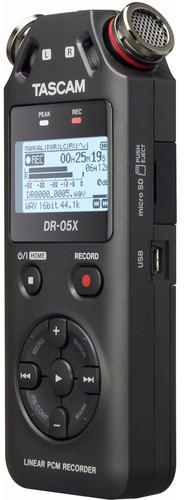 Tascam DR-05X 2-Input / 2-Track Portable Audio Recorder with Onboard Stereo Microphone (Black)