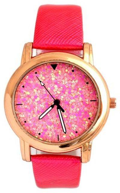 MON-201 Leather Watch - Pink